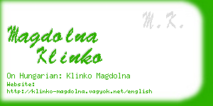 magdolna klinko business card